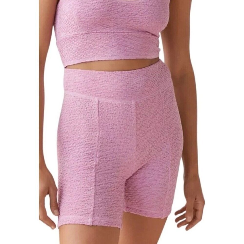 NWOT Out From Under Tatum Pink Bike Shorts Womens L Urban Outfitters